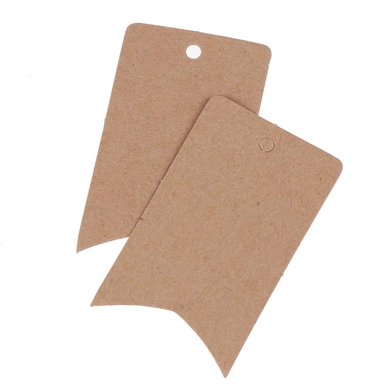 100Pcs Blank Kraft Jewelry Price Wedding Label String Price Tags With String 20M