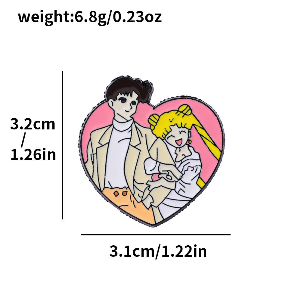 Металлический значок Сейлор Мун Персонажи фильмов и сериалов Риман Лунный Заяц Брошь-булавка из сплава Декорация