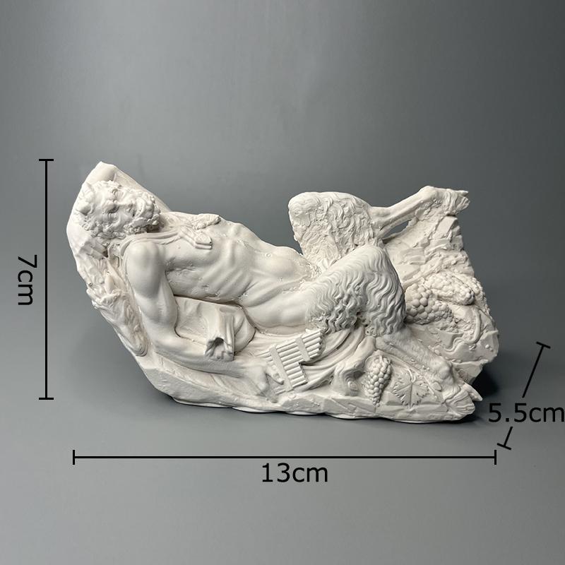 

Faun Pan Plaster Statue Desk Decoration Ornaments Artwork Faun Characters Sculpture Sketching Practice Coloring Teaching Tool