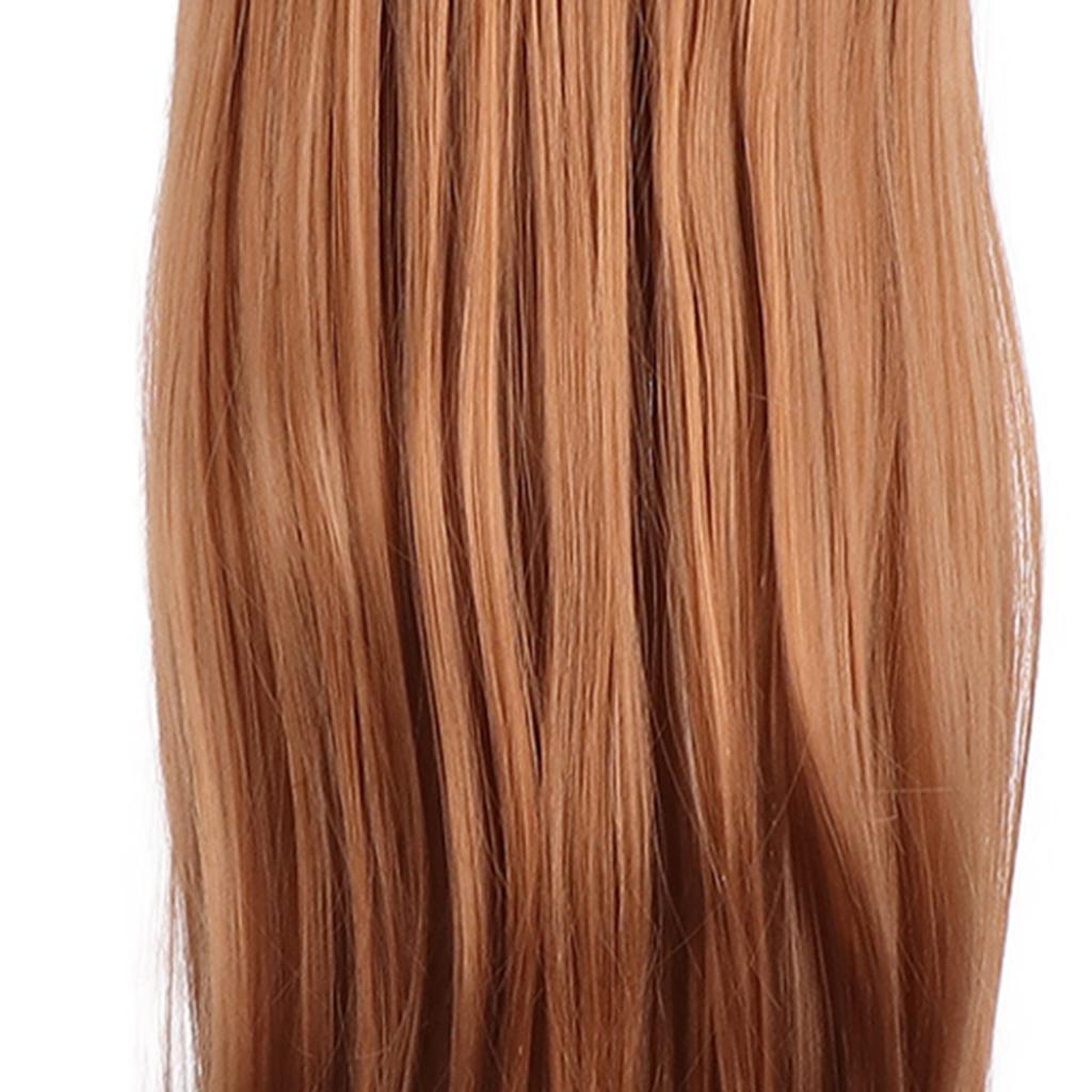 Long Hair Mannequin Head Light Brown Hairdresser Practice Training Head Cosmetology Manikin Doll Head