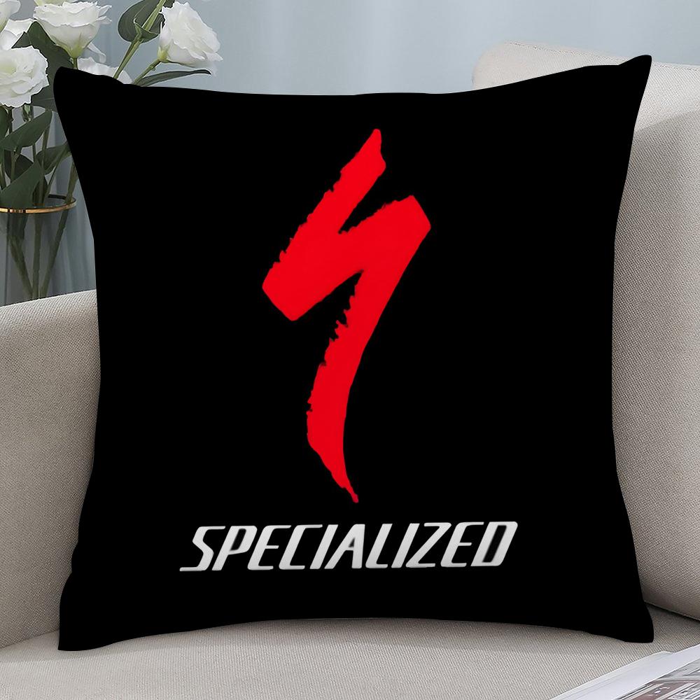 S-SpecializedS Mountain Bike Pillow Case Short Plush Pillow Covers Sofa Decorative Gift Home Double-sided Printing Cushion Cover