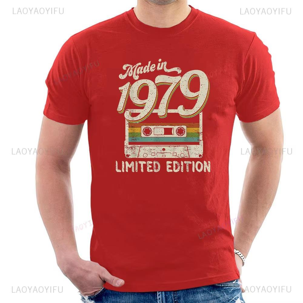 Made in 1979 Limited Edition 46rd Birthday Cassette Tape Tshirt Man High Quality T Shirt Woman SUMMER Harajuku Streetwear
