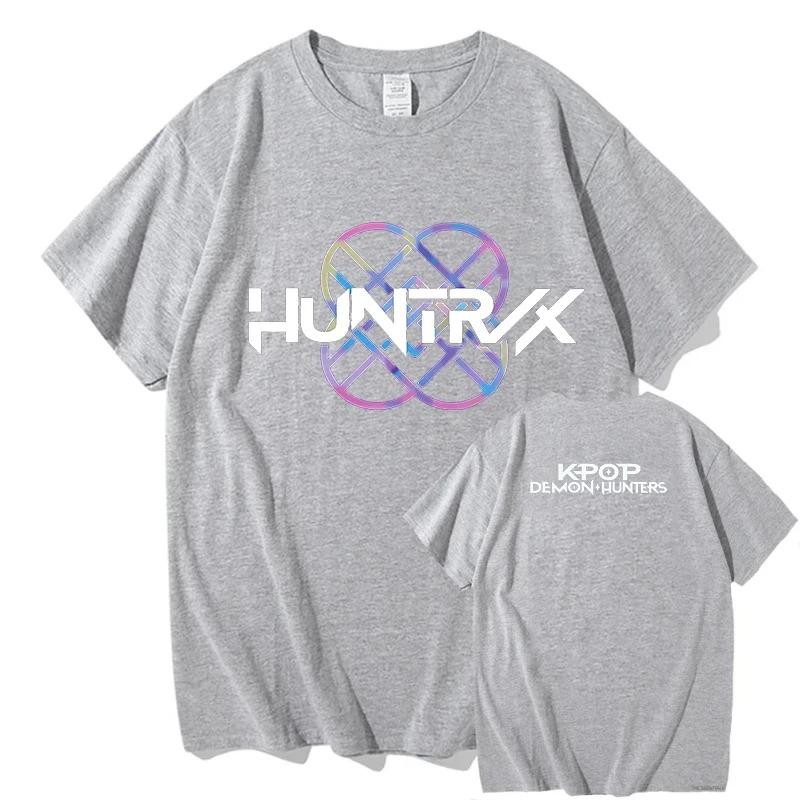 Trend Loose Tops Unisex Street Hip Hop Fashion Casual T-Shirt Anime K-Pop Demon Hunters Tees Harajuku O-neck Casual Shirt Gift