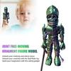 3D Printed Skeleton Knight Figurine Movable Joints Halloween Spooky Skeleton Warrior Articulated Skeleton Soldier Model Toy Desktop Decoration
