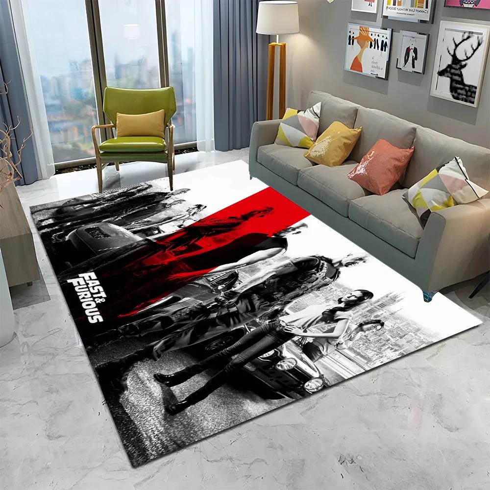 

3D Printing HD 10 Fast & Furious X Carpet Rug for Home Living Room Bedroom Sofa Doormat Decor,kids Area Rug Non-slip Floor Mat 40x60cm