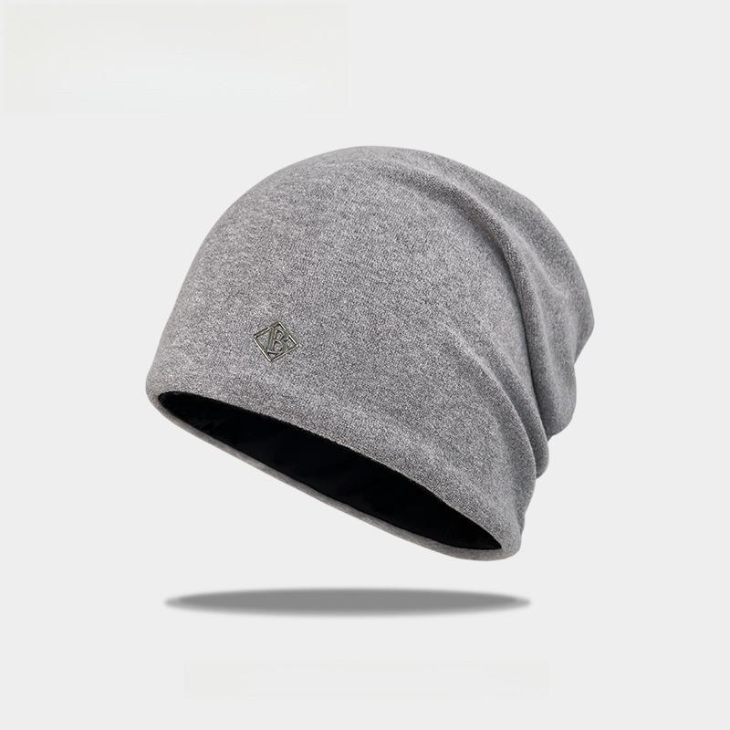 Color Fashionable Solid Pile Up Hat With Letter Decoration For Daily Outdoor