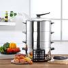 Vaporiera Elettrica Multifunzione 220V Acciaio Inossidabile 304 per Uso Domestico e Commerciale Pentola Calda Mantou al Vapore
