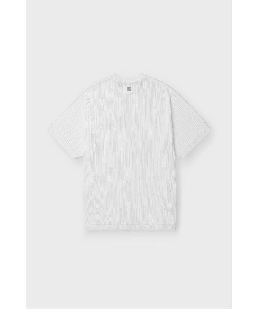 IRO Pleats Pleated Short Sleeve Round Sweater Iqwam26705Whx