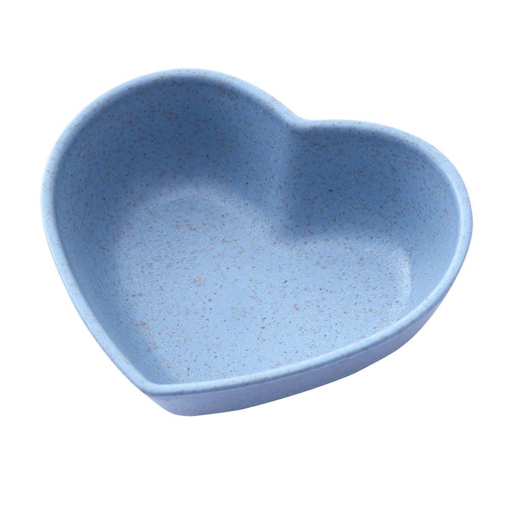 4Pcs Heart Shape Sauce Dishes Wheat Straw Condiment Bowls Mini Plates for Sauce Dipping Jam Sushi Paste Condiment Dish