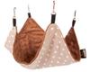 Hammock for Rodents 45X45 Brown Polka Dots + Brown Minky