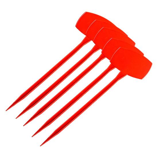 5 Pcs Plant Tags Reusable Plastic T Shape Plant Labels Plant Markers Inserted Cards for Flower Bed Garden Nursery Outdoor Gardening