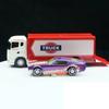 Alloy Simulation Trailer Double Decker Truck Tractor Model Toy Collection For