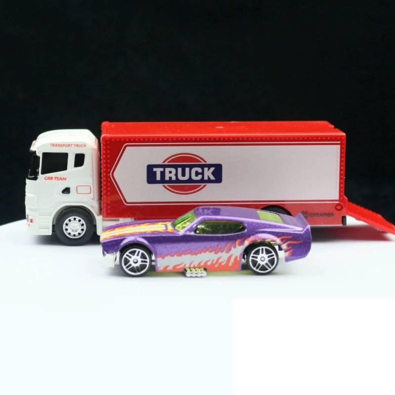 Alloy Simulation Trailer Double Decker Truck Tractor Model Toy Collection For