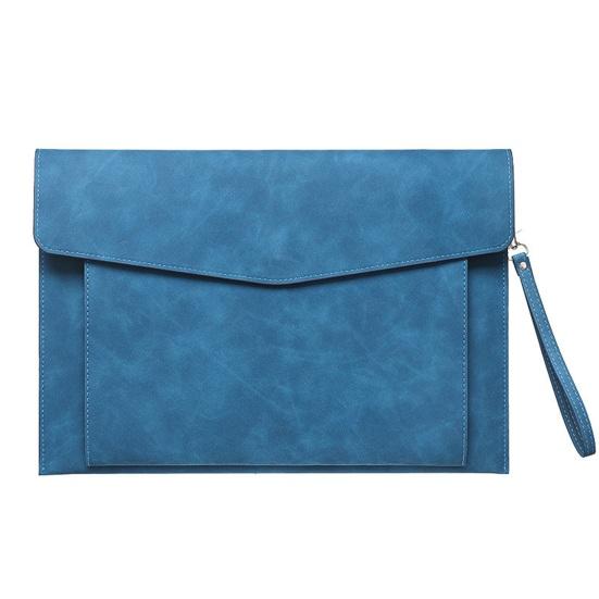 Document Bag A4 Envelope Folder Soft Faux Leather File Folder with Pen Insert
