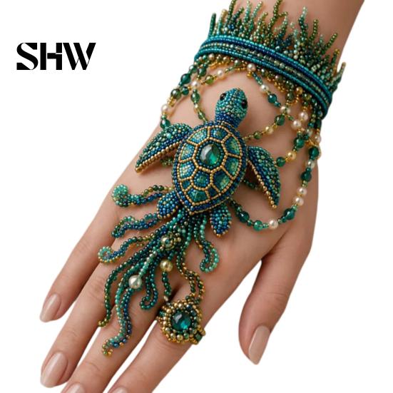Pulsera de Cadena de Mano Manualidades DIY Kit de Cuentas, Set para Hacer Joyería Tejida con Cuentas, Kit de Accesorios Ajustables para Adultos Regalos Amantes de las Manualidades
