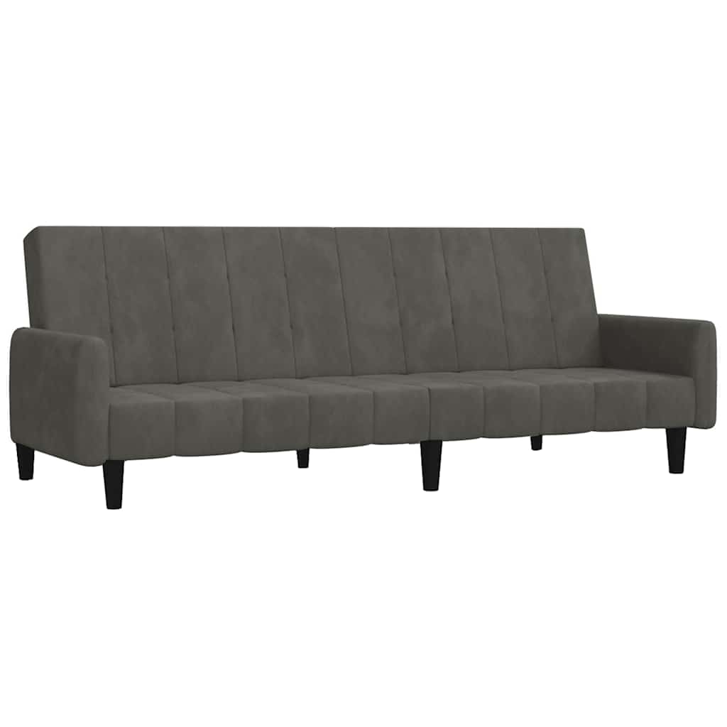 Vidaxl 2-Seater Sofa, Dark Grey, Upholstered In Velvet