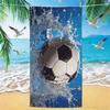Beach Towel Graffiti Multicolor Soccer Print Microfiber Towel for Men Women Summer Vacation Beach Pool Yoga Camping Trip
