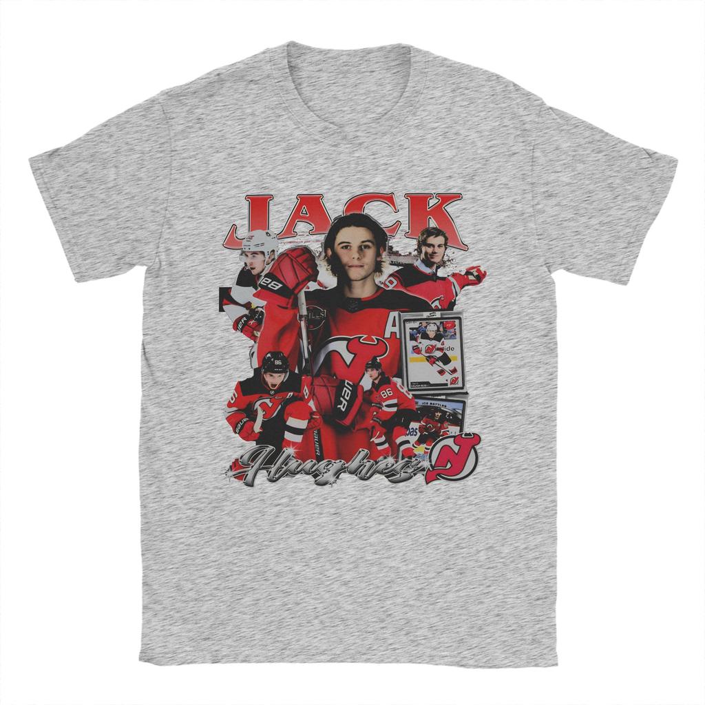 Herren Jack Hughes Vintage Bootleg T-Shirt Reine Baumwolle Kleidung Neuheit Kurzarm O-Ausschnitt T-Shirts 4XL 5XL T-Shirts