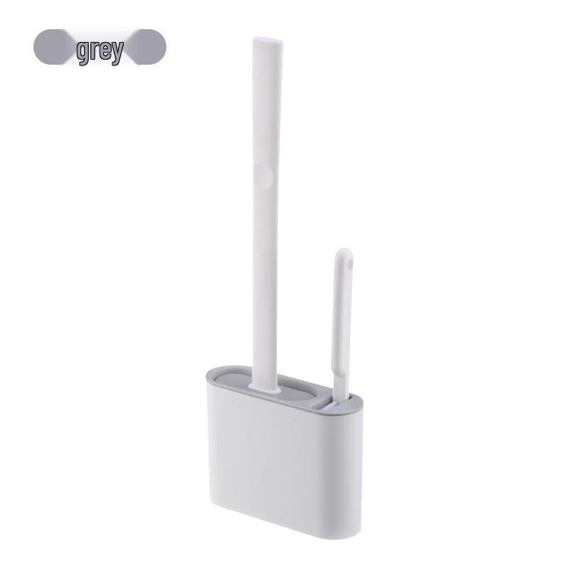 Wall-mounted Silicone Toilet Brush Set