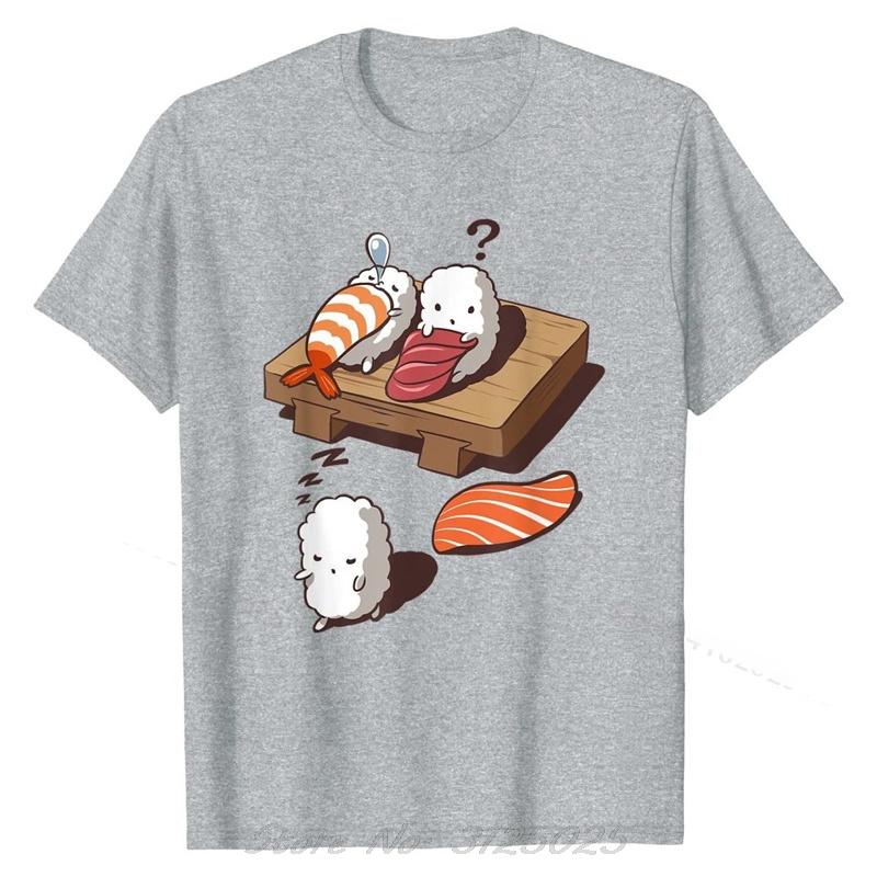 Funny Japanese Nigiri Sushi Sleepwalking T-Shirt Cotton Women T Shirt Oversized Tees Tops Unisex Tshirt Men's Clothing