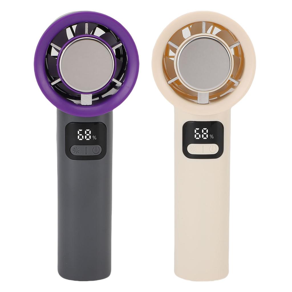 Portable Handheld Fan 100 Speed LED Digital Display Personal Cooling Fan Rechargeable Battery Operat