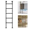 5-Step 170cm Carbon Steel Ladder,Black Wall&Floor-Mounted Ladders for Caravans,Dormitory Double Beds