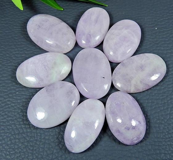 

255Cts. AA++ Natural Pink Kunzite Oval Cabochon Loose Gemstone 09 Pcs Lot RQ-273