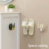 2Pcs No Punching Slippers Rack Wall Mounted Shoe Drying Rack Fashion Slipper Hook  Hallway