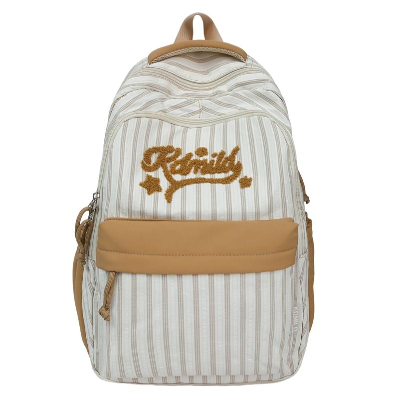 Gestreifter Rucksack für Gymnasiasten mit hoher Kapazität