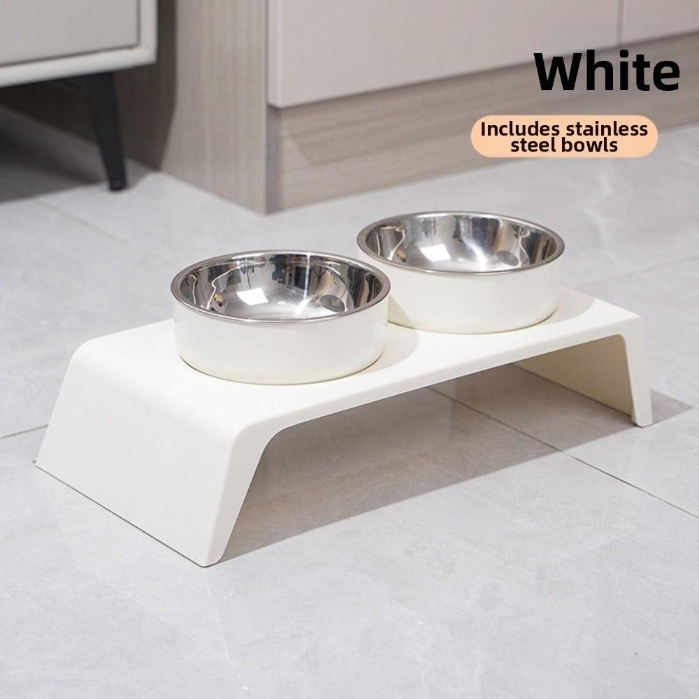Anti-flip Cat Food Water Bowl Double Bowls Cat Dog Dual-use Bowl Pet Food Dispenser  Wet Dry Food
