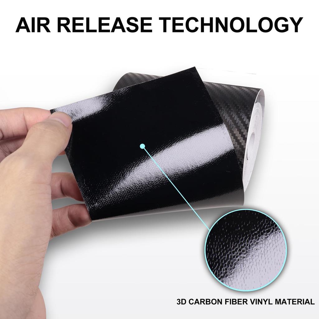 3D Carbon Fiber Sticker Tape Car Wrap Threshold Protective Film Anti Scratch Waterproof Matte Black Nano Sticker For Car BodyPinstriping Tape 3