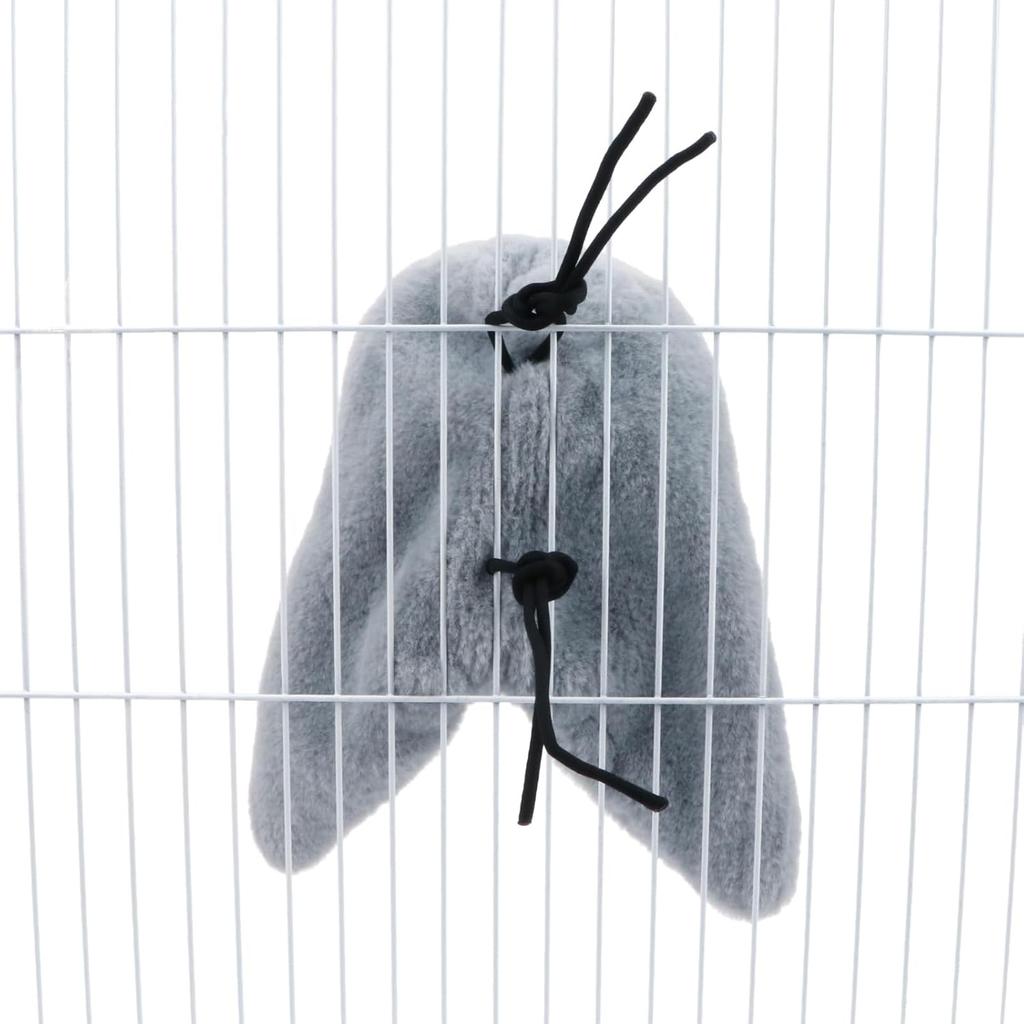 Cozy Bird Blanket Parrot Cage Snuggle Hut Warm Bird Nest House Bed Hanging Hammock for Parakeet Cockatiel Conure African Grey (Medium, Grey)