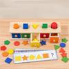 Montessori  Wooden Color Shape Sorting Box Game Geometric Matching Blocks Early Learning Educational Toy Gift for 3 4 5