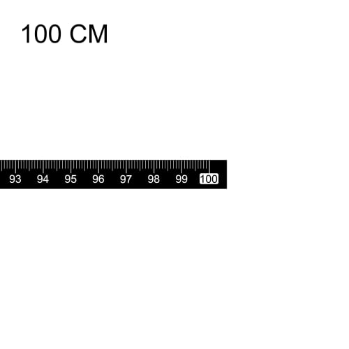 uxcell Measuring Ruler, Adhesive Workbench Ruler, 100cm, Left to Right Reading, Black