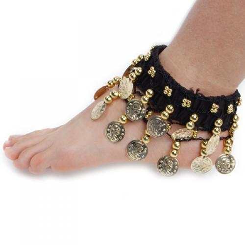 Belly Dance Dancing Anklet Waist Bracelet Cuff Chain Coins Beads Jewelry
