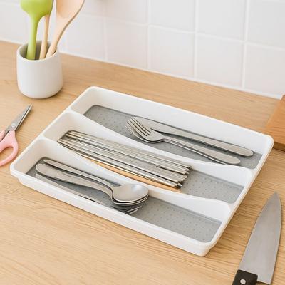 Non-Slip Utensil Organizer Tray Space-Saving Kitchen Drawer Organizer  Kitchen Drawers
