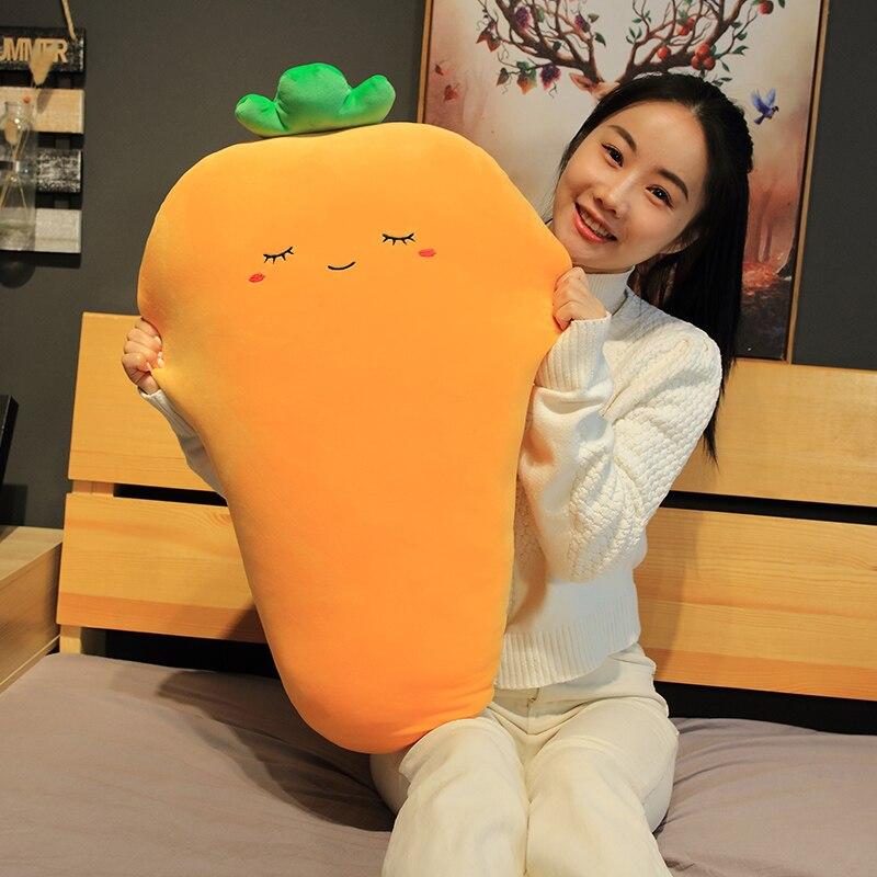 

1 шт. 50/70 см милые плюшевые игрушки с морковкой, мягкая подушка с овощами, кавайные мультяшные куклы, детские подушки для сна для девочек, подарки 50CM