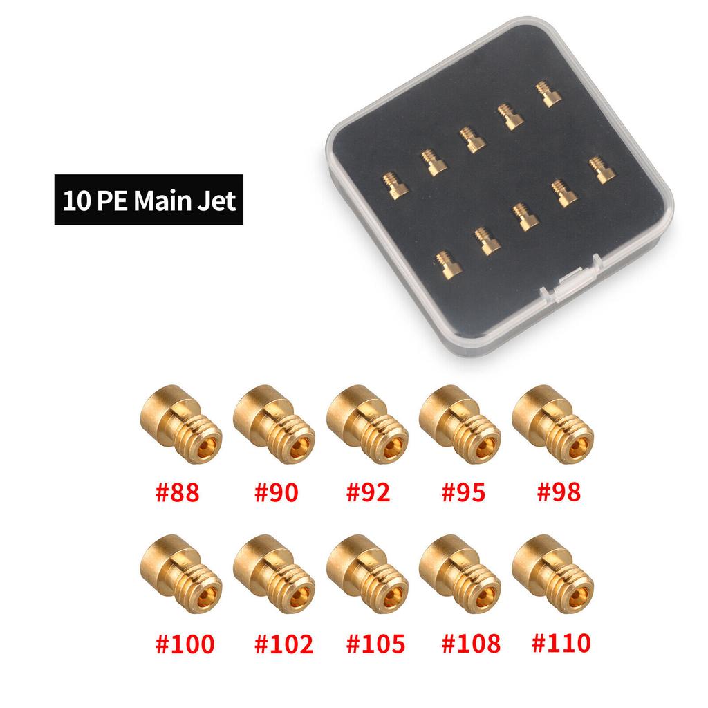 NIBBI 6/10 Pcs Motorcycle PE Carburetor Main Jets M5 M6 Injector Nozzle Jets Set for Yamaha Honda Motocross Accessories