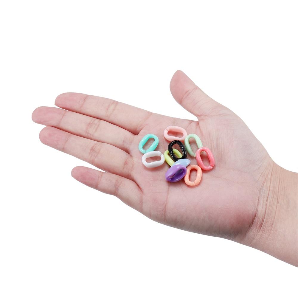 50 sztuk/partia 16*11mm kolorowe akrylowe ogniwo łańcucha naszyjnik dla naszyjnik DIY bransoletka Making plastikowe ogniwa łańcuszka tworzenia biżuterii
