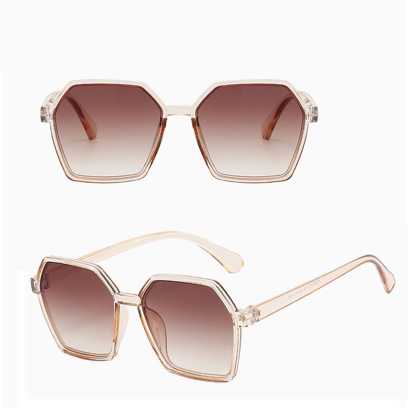 Korean Polygonal Frame Trendy Fashion Sunglasses For Men And Women Street Photography Sun Protection Essential Outdoor UV Protection