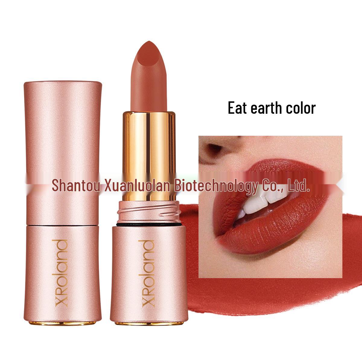 Matte Long-Lasting Lipstick: Waterproof, Smudge-Proof, Non-Sticking, Sweat-Proof, Enhances Complexion, Golden Tube