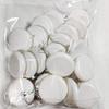 Christmas Tree Decoration Balls 12-pieces White Paintable Flat Sphere Blank White Ornaments Balls For Crafts Drawing For Indoor