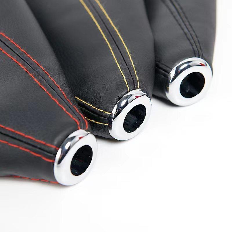 PU Leather Gear Shift Knob Cover Waterproof Dust Boot for Manual Cars & Trucks, Stylish Interior Protection
