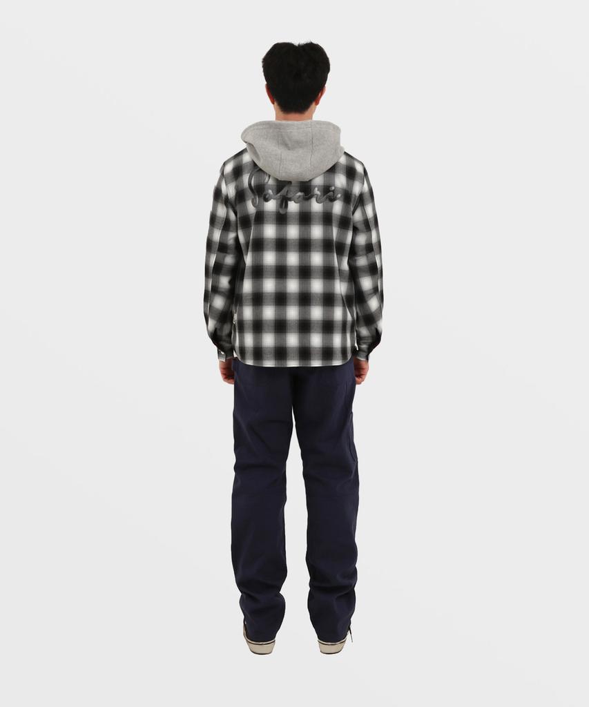 SAFARISPOT Cottage Reversible Hoodie Shirt Jacket (Black/Purple)