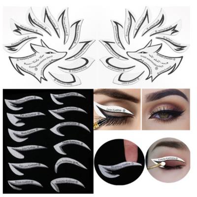 1 Set Lazy Eye Makeup Stencils Quick Eyeliner Makeup Helper Eyebrow Makeup Stencil Templates Eyes Shaping Eye Shadow Makeup Tool
