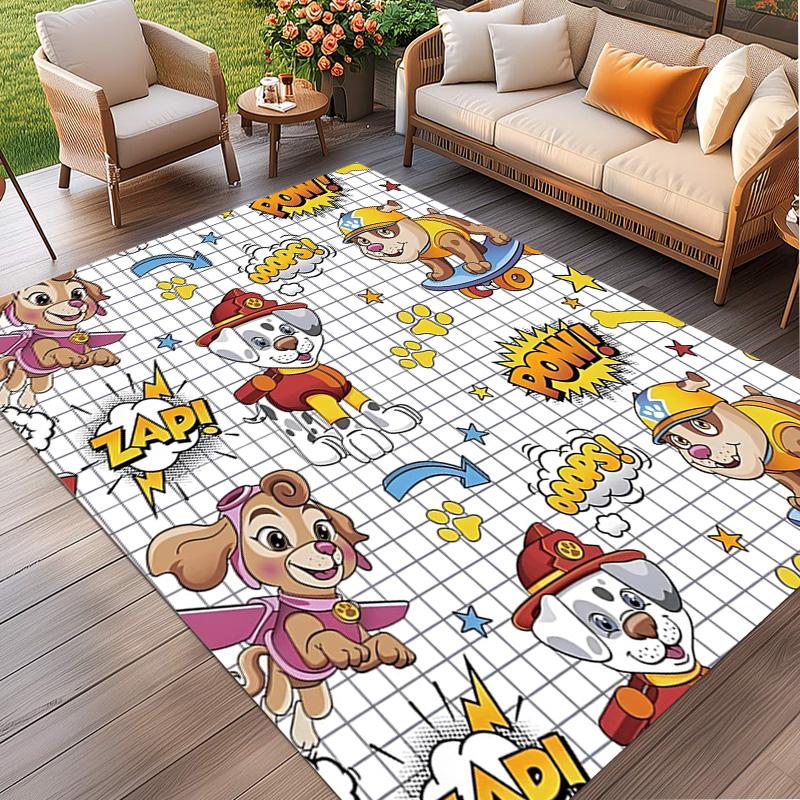 PAW Patrol Print Rug, Washable Floor Carpet, For Entryway Dorm Laundry Room Office Study, Home Decor Birthday Christmas Gift