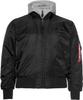 Winter Jacket Alpha Industries MA-1 D-Tec Hood Bomber Jacket (183110) Black (183110-03)