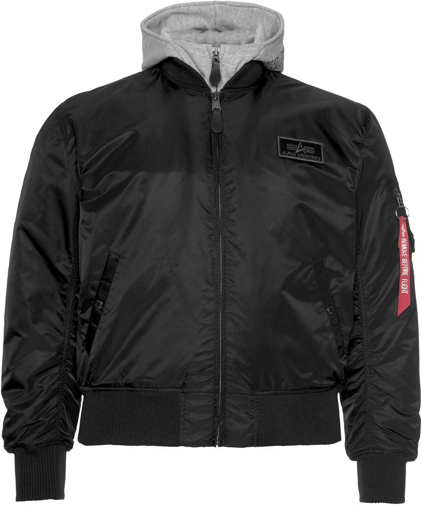 Winter Jacket Alpha Industries MA-1 D-Tec Hood Bomber Jacket (183110) Black (183110-03)