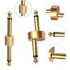 Miwayer Guitar Pedal Connectors 6.35mm Gold Plugs Guitar Effects Pedal Adapter Straight /Z Type Audio Coupler Guitar Accessory