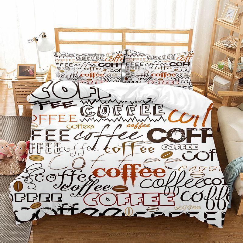 Graffiti Word Bedspread Cover Collection Merry Christmas Long-lasting Polyester Comforter Cover With Pillowcase King Dimension Queen Dimension Size